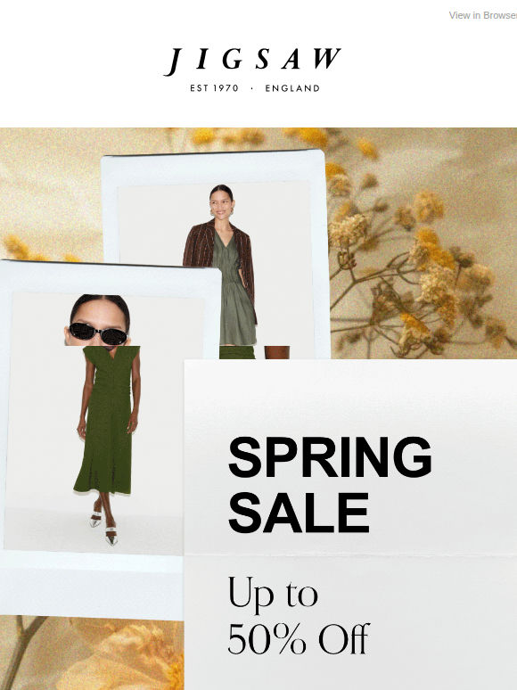 Spring Sale | Up to 50% off