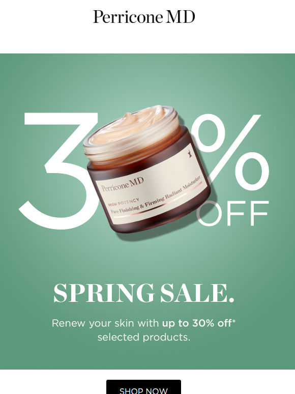 Spring Sale: Enjoy up to 30% Off on selected skincare