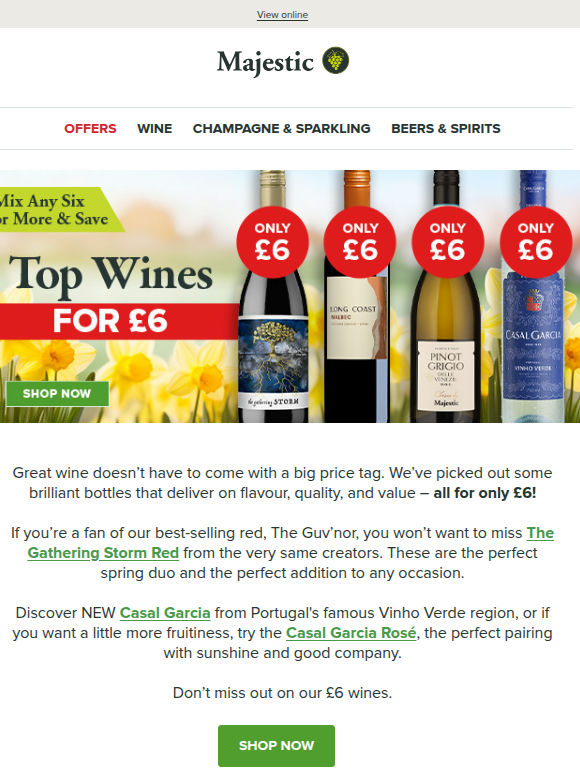 Don’t miss £6 wines!