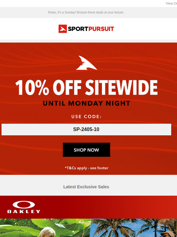 Up to 70% Off: Oakley Lifestyle Clothing | Big Agnes | Trollkids | Van Life | Quiksilver & Roxy