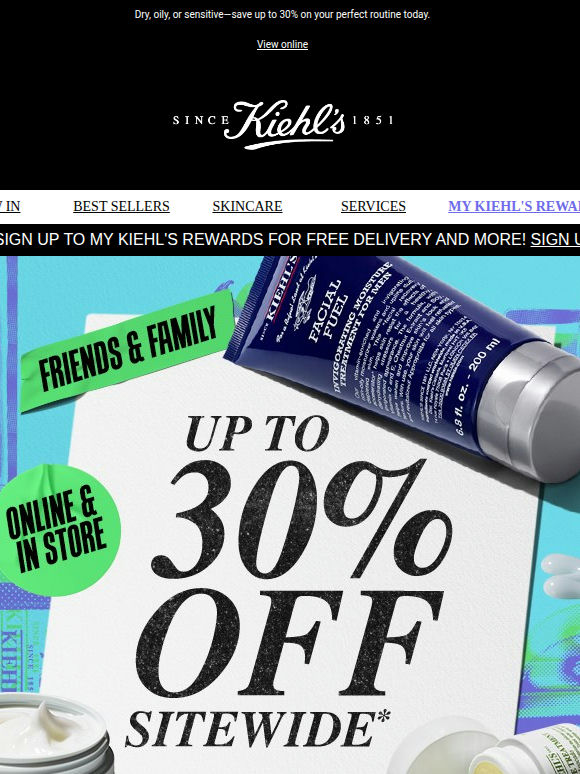Your skin called. It wants 30% off 📞