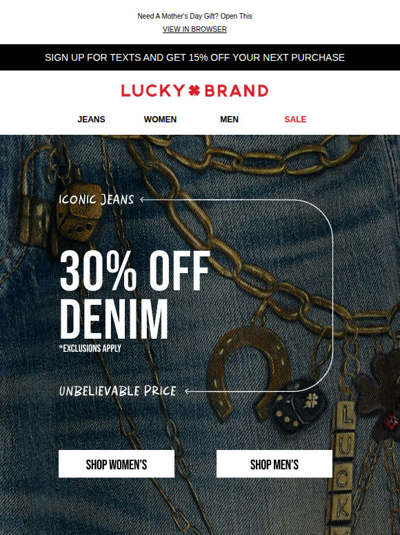 Yes, Really! 30% Off Premium Denim