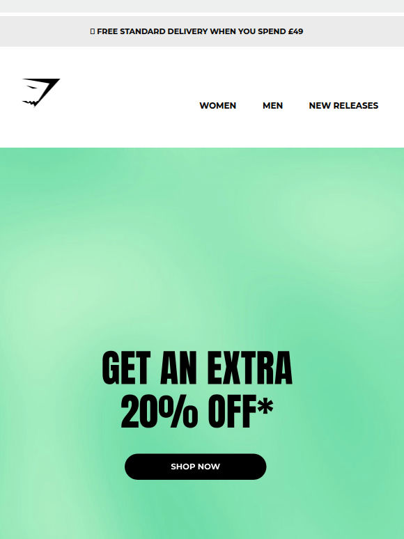 Get an extra 20% off* the sale