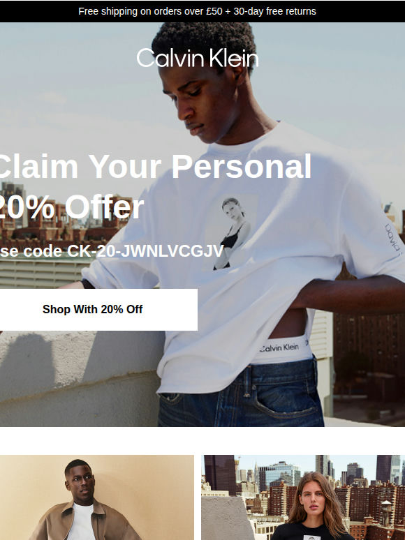 20% Off, Just for You.