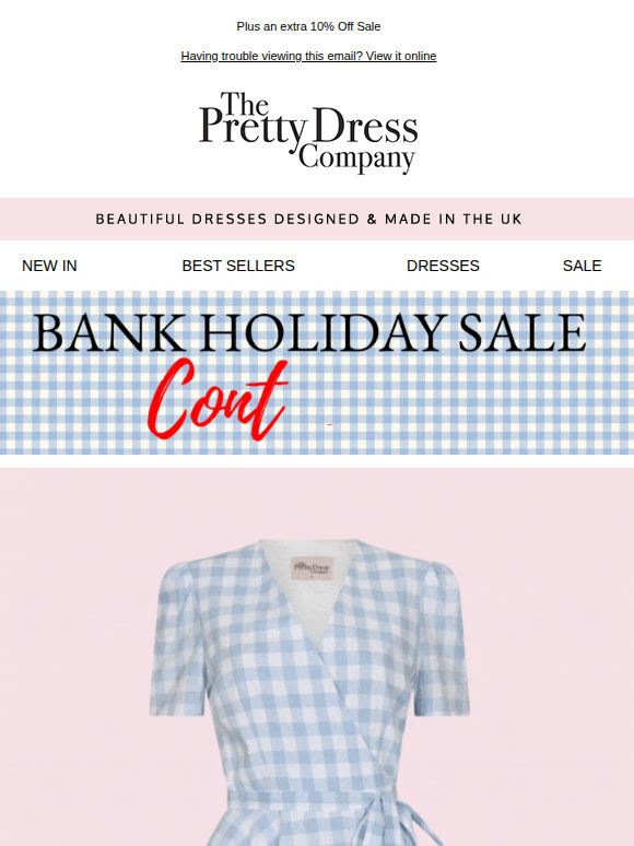 20% OFF This Bank Holiday Weekend