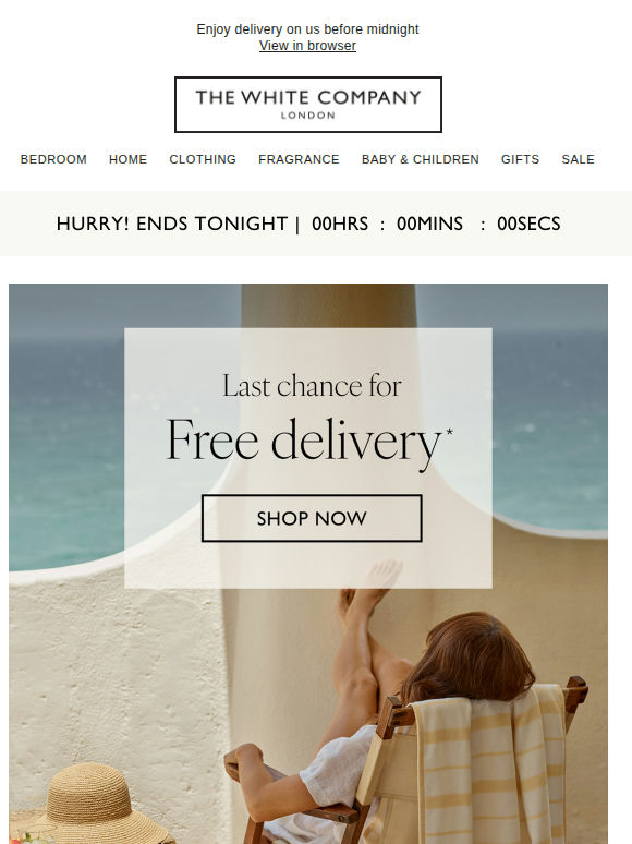Final hours for free delivery