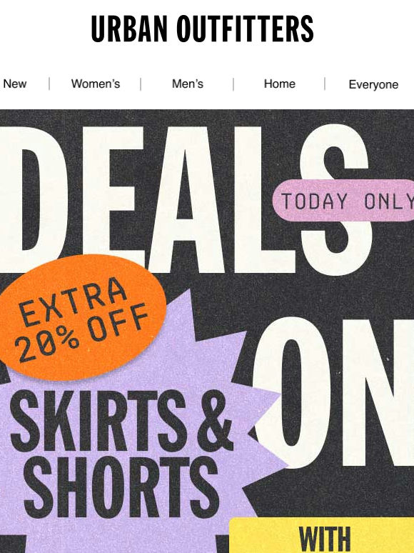 NOW EXTENDED! 20% OFF SKIRTS & SHORTS✨