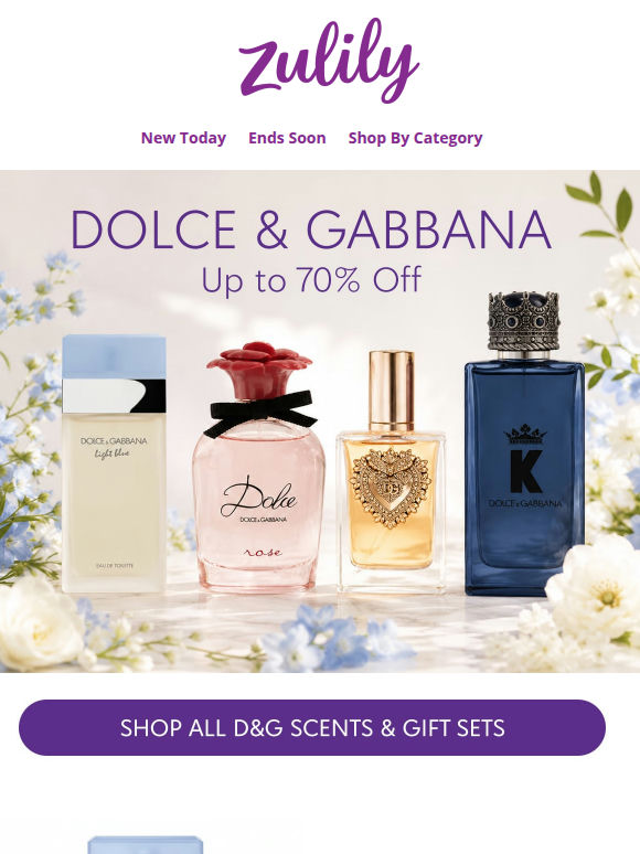 💜 Dolce & Gabbana scents & gift sets, 70% off
