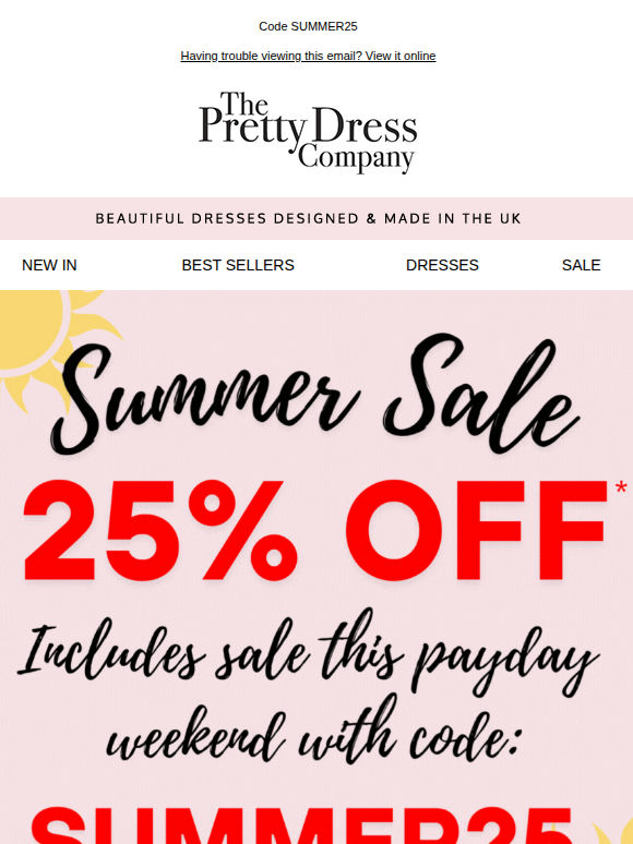 25% Off This Payday Weekend, including sale 🌞