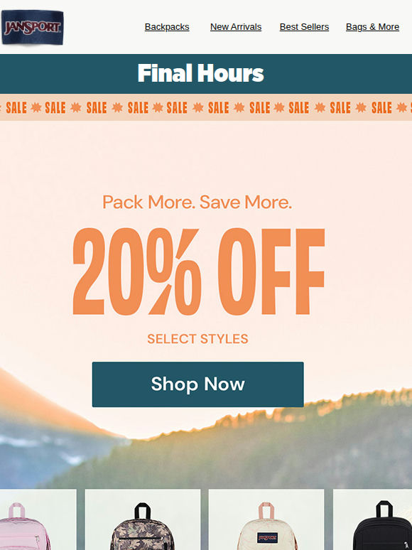 Final Hours!⏳ 20% Off Select Styles!