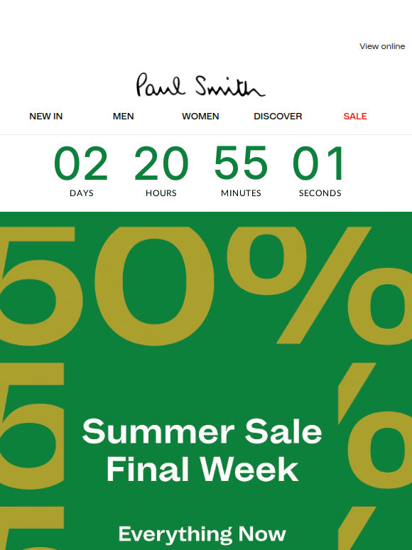 Final Weekend: 50% Off Everything