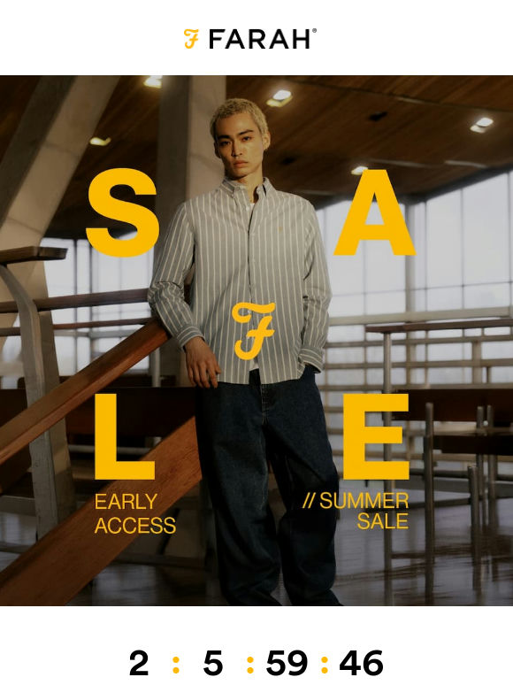 Your Early Access To Our Seasonal Sale Is Here