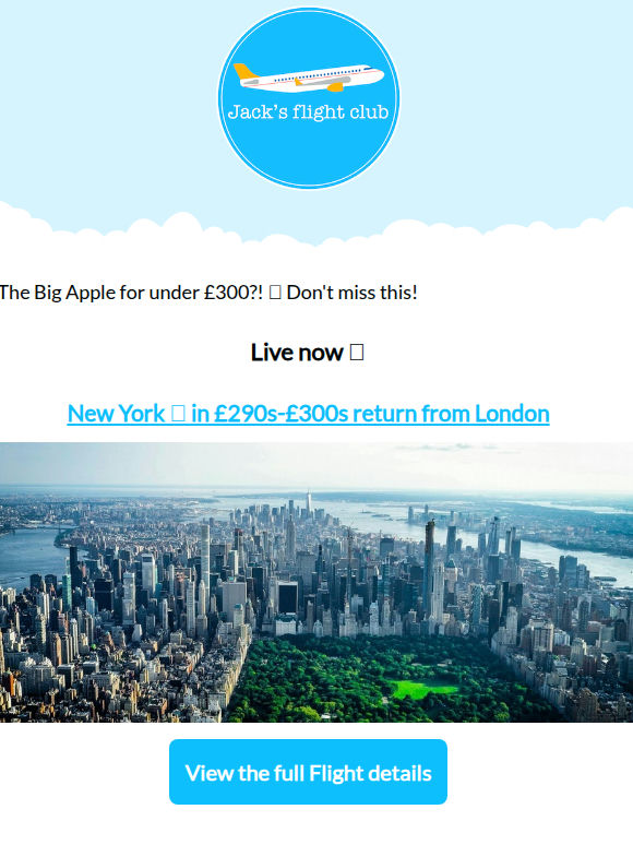 New York 🍎 in £290s-£300s return from London