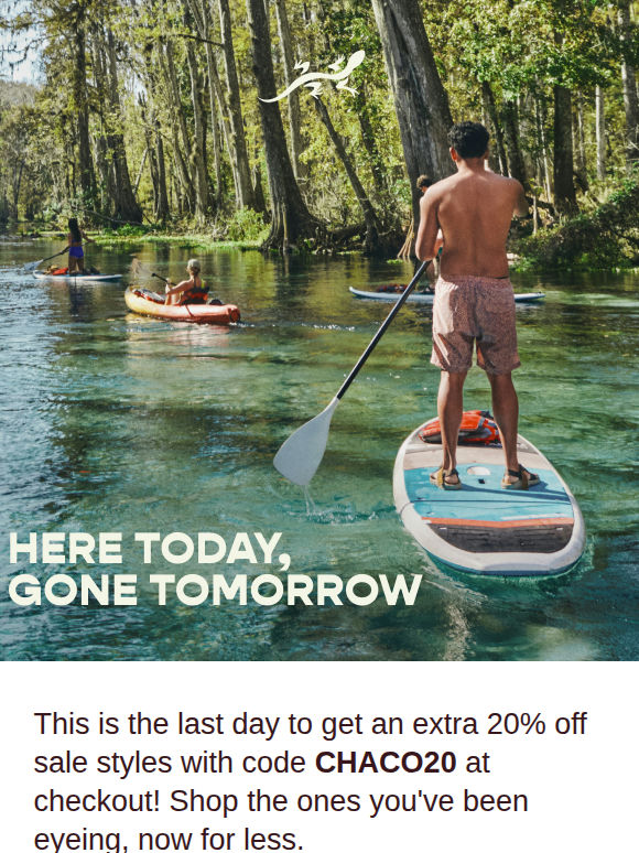 Here today, gone tomorrow! 20% off sale styles ends tonight!