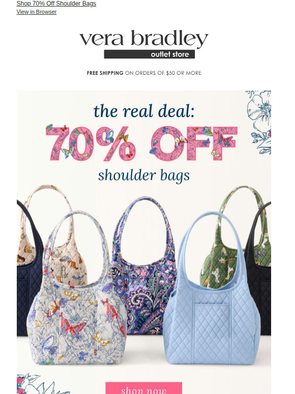 Shoulder bags are 70% off