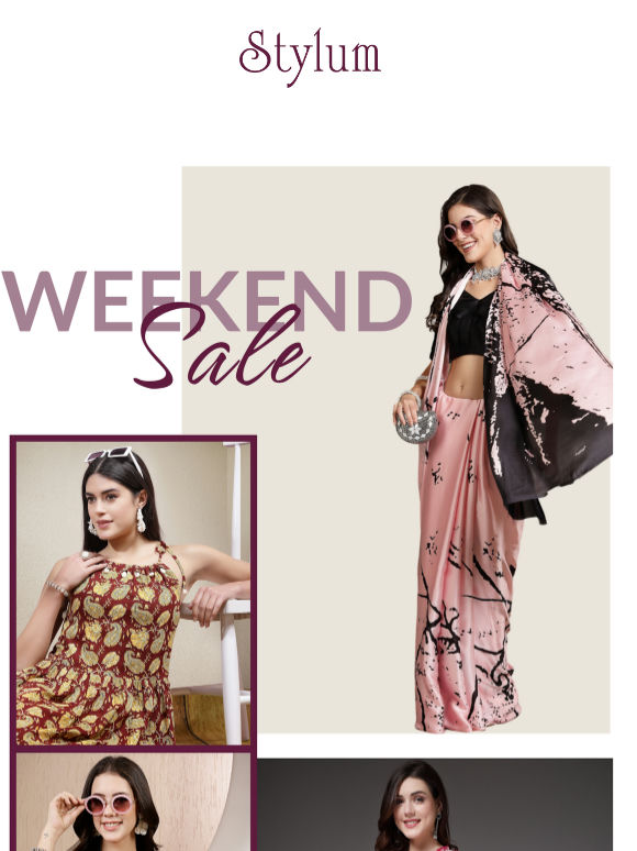 "Hurry! Stylum’s Last Weekend Sale – Up to 75% Off!"