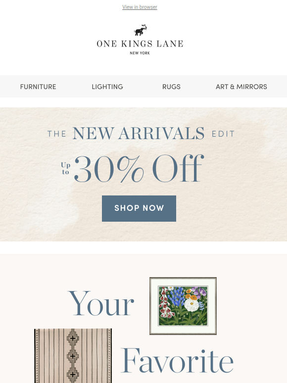 New from Ralph Lauren Home, Bernhardt Furniture & Soicher Marin — Up to 30% Off