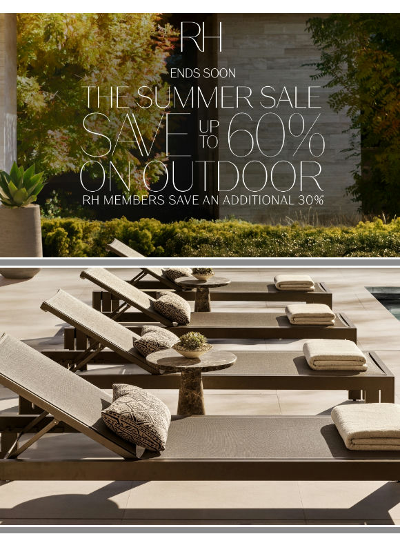 The Summer Sale. Outdoor Savings Up to 60% Ends Soon.