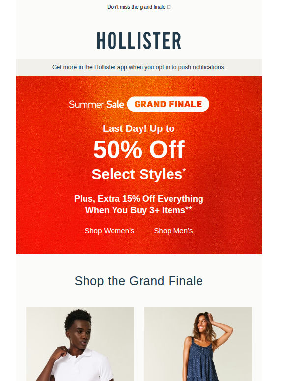 LAST DAY to shop the Summer Sale!