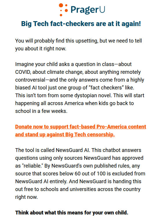 NewsGuard is handing their censorship machine to schools for free.