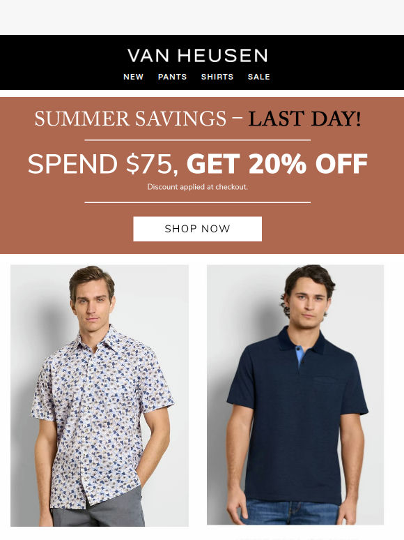 DON'T MISS OUT → EXTRA 20% OFF