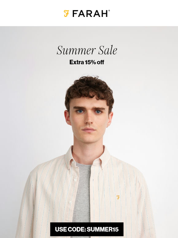 Ends tonight: Our Summer Sale + Your Extra 15% Off