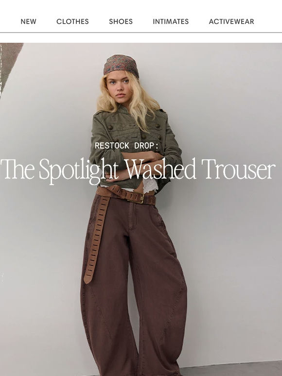 The Spotlight Washed Trouser is BACK