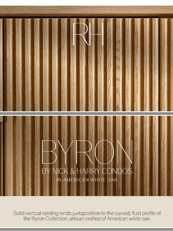 The Byron Collection. Handcrafted in Reeded American White Oak.