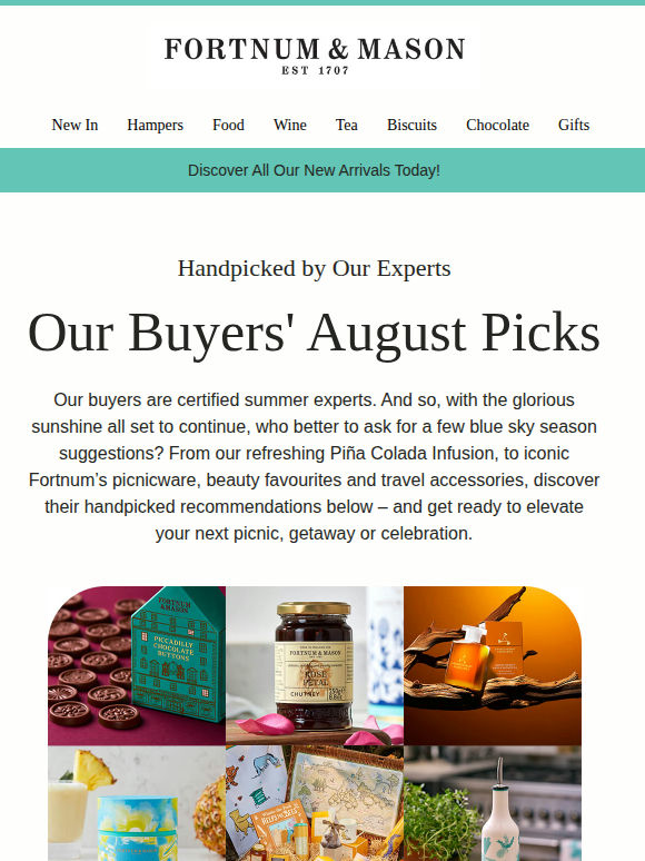 Our Buyers' August Picks