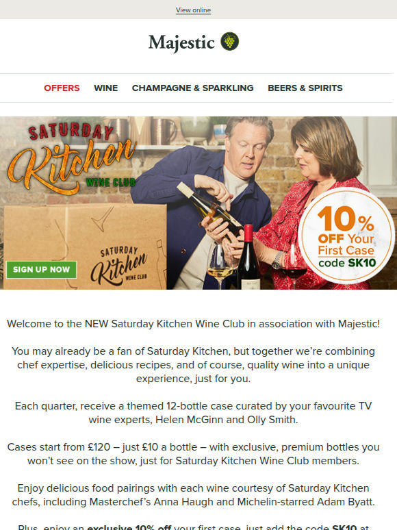 NEW Saturday Kitchen Wine Club!