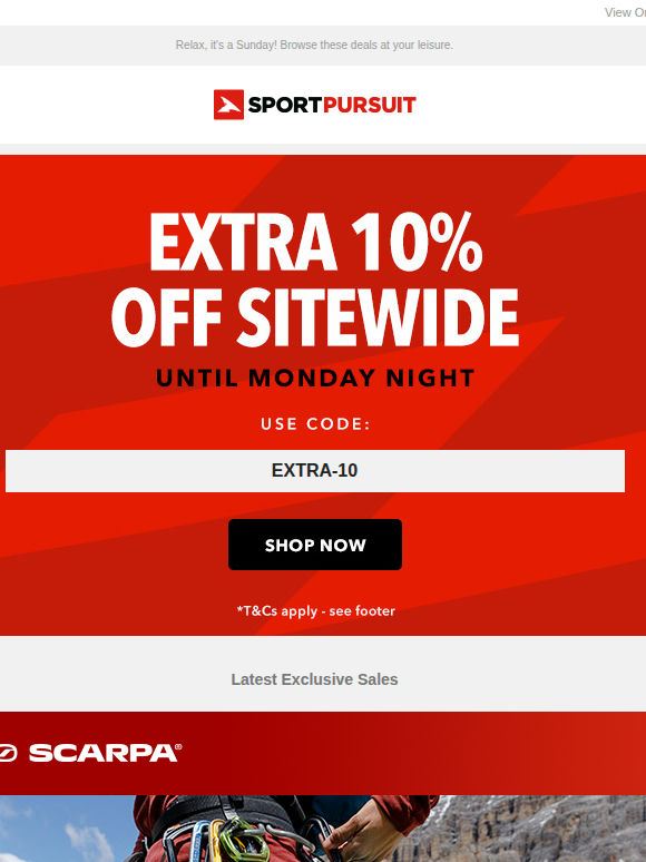 Up to 71% Off: Scarpa | POC Cycling | Natural Park | Top Brand Running Shoes | Merino Wool Tees
