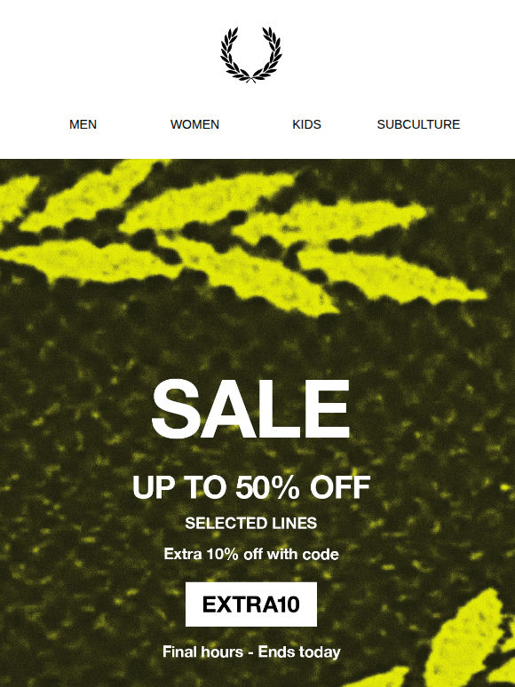 Sale Ends Today