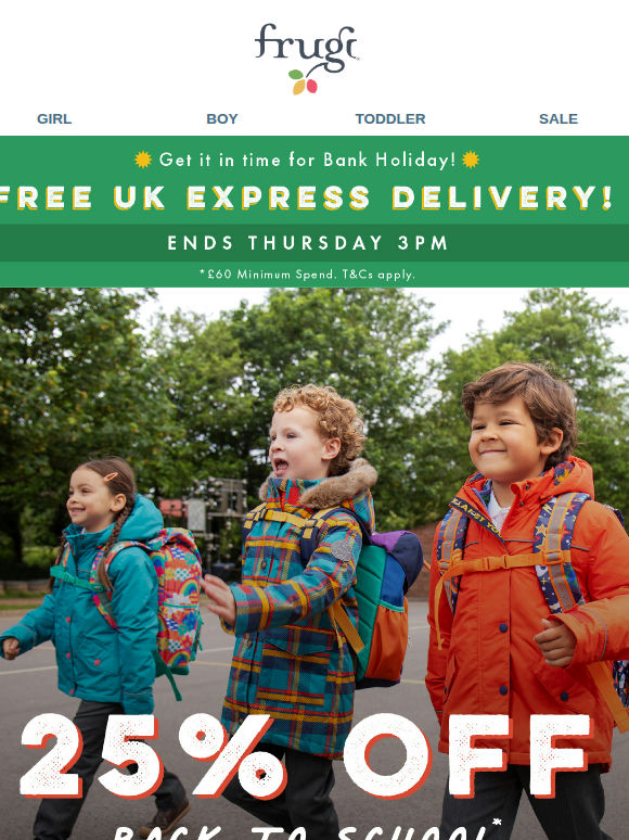 25% off Back to School!