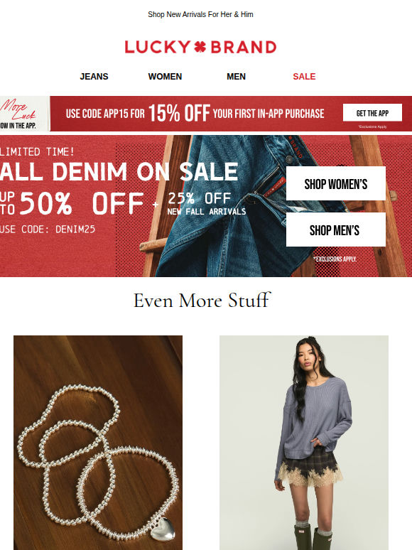 Save 25% Off NEW Fall Styles!