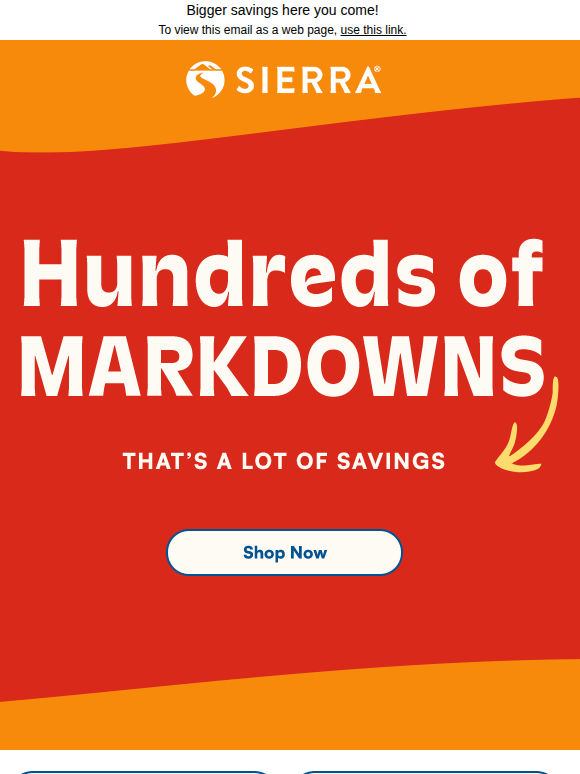 Hundreds of markdowns ​