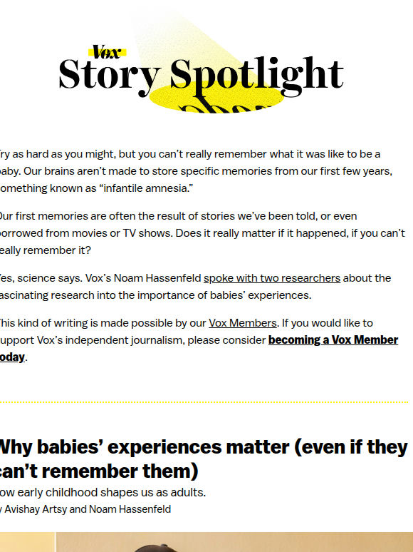 Why babies’ experiences matter (even if they can’t remember them)