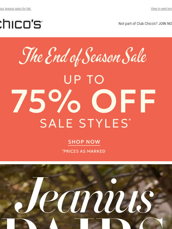 NEW DENIM DELIVERY + The End of Season Sale
