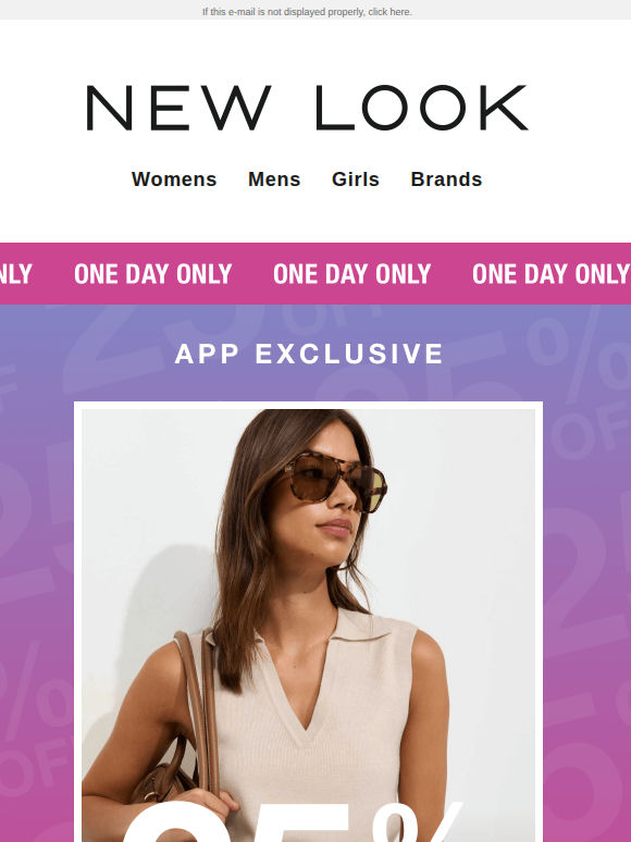 APP EXCLUSIVE: 25% off + free next day delivery