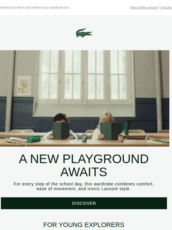 Back to School, the Lacoste Way