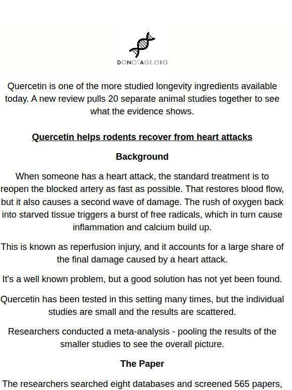 Research: Quercetin Helps With Heart Attack Recovery