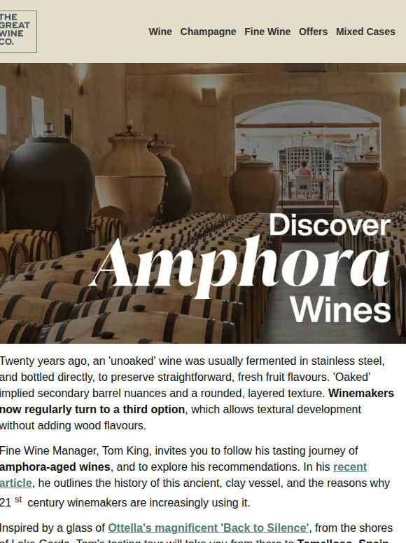 Discover Amphora-Aged Wine