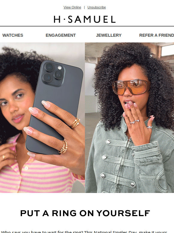 New-in rings made for self-gifting