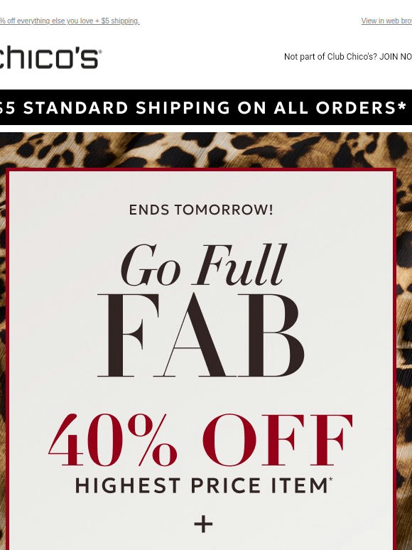 40% off your favorite style
