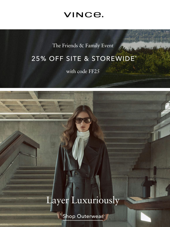 25% Off Leather & Shearling