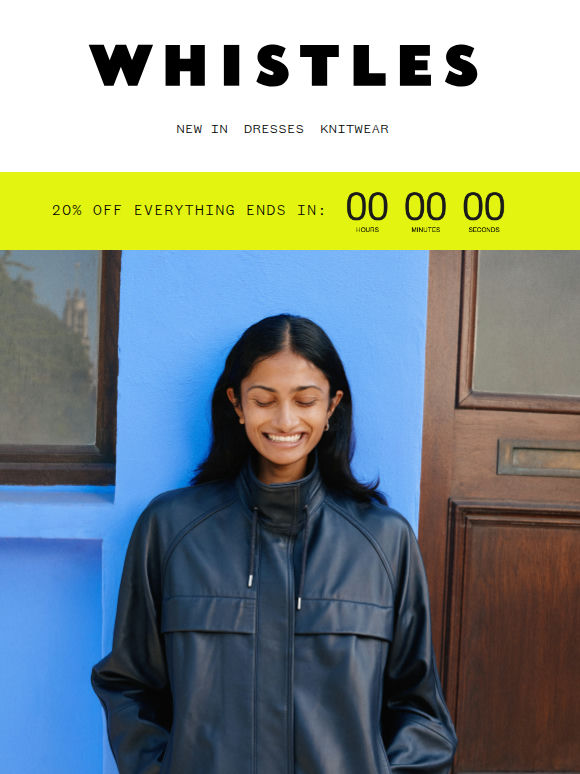 Ends midnight: 20% off everything*