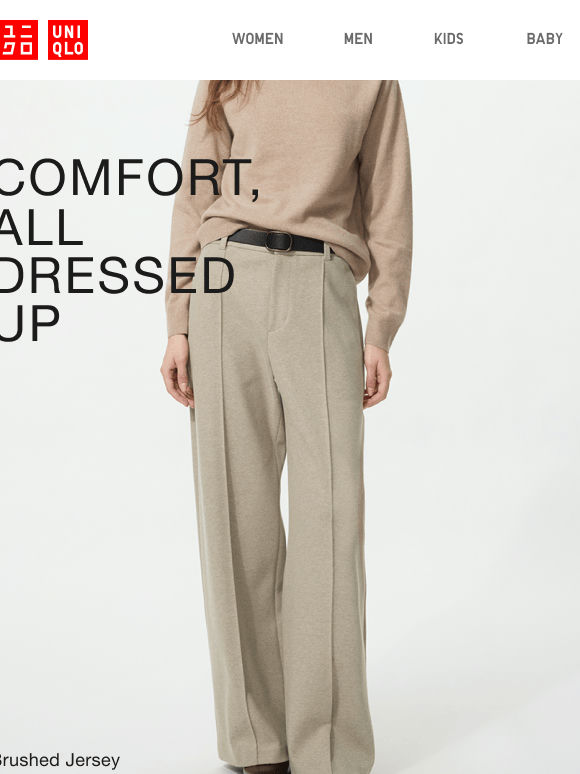 A season in polished brushed jersey