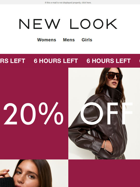 6 HOURS LEFT: 20% off everything