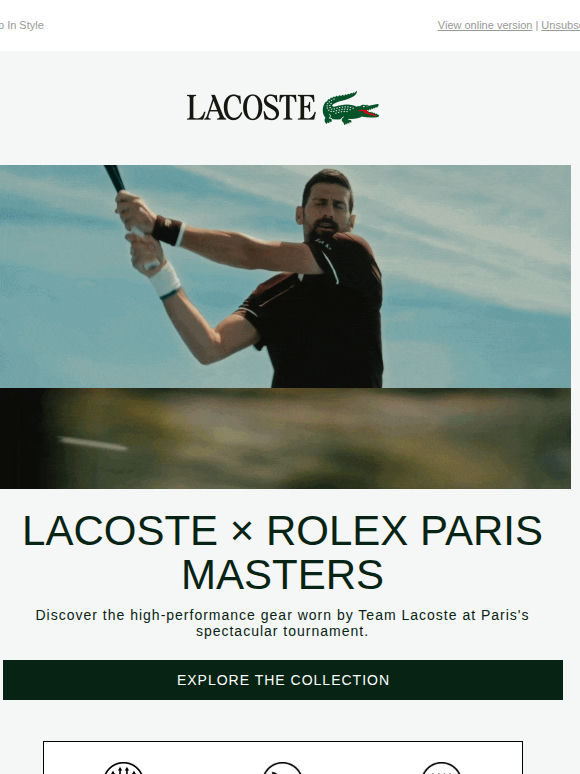 Lacoste x Rolex Paris Masters
