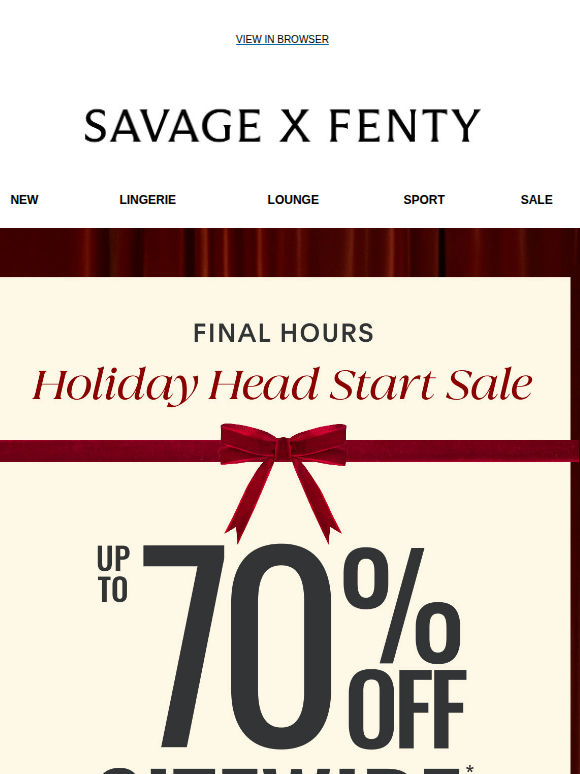 Don’t Miss Up to 70% Off Sitewide