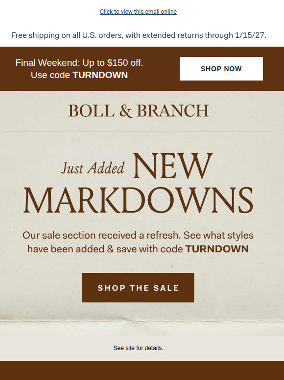 Turndown Event: new styles added